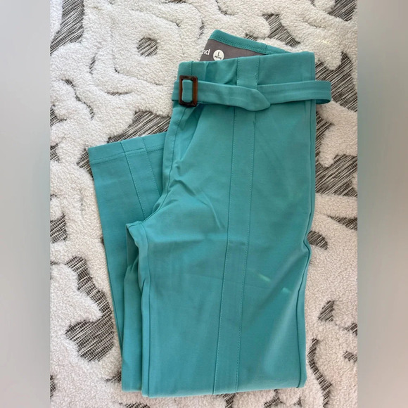 BetaBrand High Rise Lite Ponte Yoga Pants Teal Tartan Bluetiful Sz LP - Picture 6 of 7